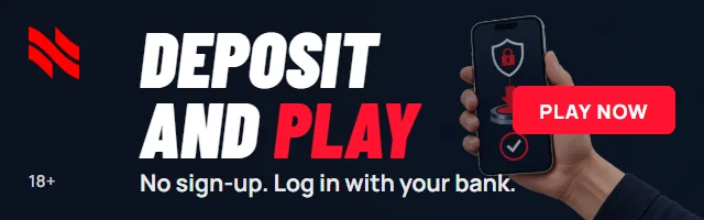 Pay N Play banner: Deposit and play. Play now.